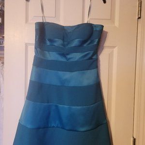 Jessica Simpson strapless blue A-line fit and flare dress size 4